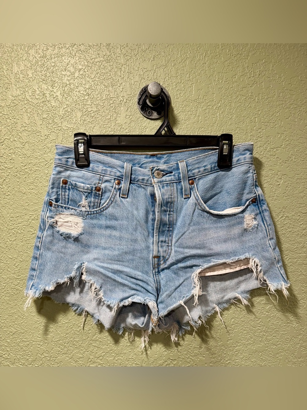 Levi's 501 Distressed Jeans Shorts 27